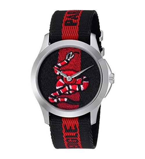 Gucci Le Marche Des Merveilles Blue and Red Dial Blue and Red Nylon Strap Unisex Watch - YA126493