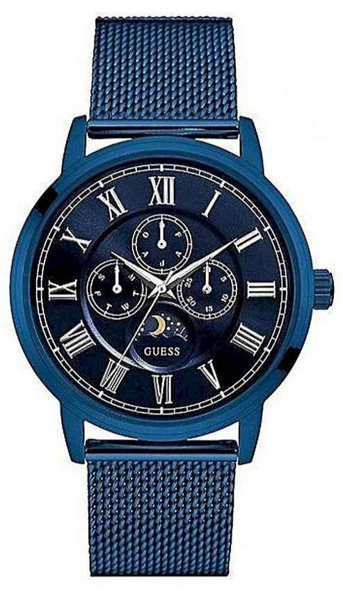 Guess Delancey Analog Blue Dial Blue Mesh Bracelet Watch for Men - W0871G3