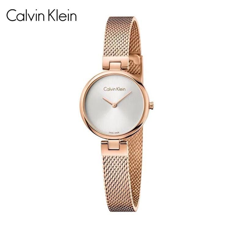 Calvin Klein Authentic Mother of Pearl Dial Rose Gold Mesh Bracelet Watch for Women - K8G2362G