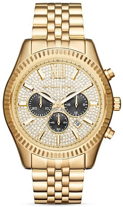 Michael Kors Lexington Gold Dial Gold Stainless Steel Strap Watch for Men - MK8494