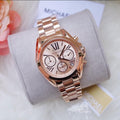 Michael Kors Bradshaw Chronograph Gold Dial Gold Steel Strap Watch for Women - MK5799