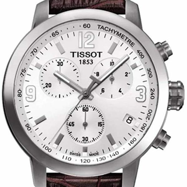 Tissot PRC 200 Chronograph White Dial Watch For Men - T055.417.16.017.01