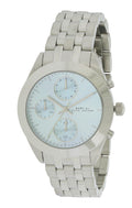 Marc Jacobs Peeker Chronograph Silver Dial Silver Stainless Steel Strap Watch for Women - MBM3371