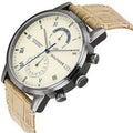 Tommy Hilfiger Kane White Dial Beige Leather Strap Watch for Men - 1710399