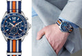 Tag Heuer Formula 1 Quartz Chronograph Blue Dial Two Tone NATO Strap Watch for Men - CAZ1010.FC8196