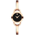 Movado Rondiro 22mm Black Dial Rose Gold Watch For Women - 0607065