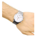 Calvin Klein City Chronograph White Dial Silver Steel Strap Watch for Men - K2G271Z6