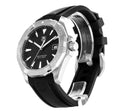 Tag Heuer Aquaracer Quartz Black Dial Black Rubber Strap Watch for Men - WAY1110.FT8021