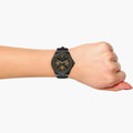 Guess Starlight Black Dial Black Rubber Strap Watch for Women - W0846L1