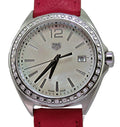 Tag Heuer Formula 1 Quartz 35mm Mother of Pearl Dial Red Leather Strap Watch for Women - WBJ131A.FC8253