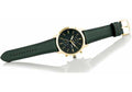 Fossil Townsman Chronograph Green Dial Green Leather Strap Watch for Men - FS5599