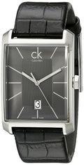 Calvin Klein Window Black Dial Black Leather Strap Watch for Men - K2M21107