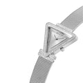 Guess Fame Diamonds Silver Dial Silver Mesh Bracelet Watch for Women - GW0508L1