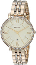 Fossil Jacqueline Gold Dial Gold Steel Strap Watch for Women - ES3547