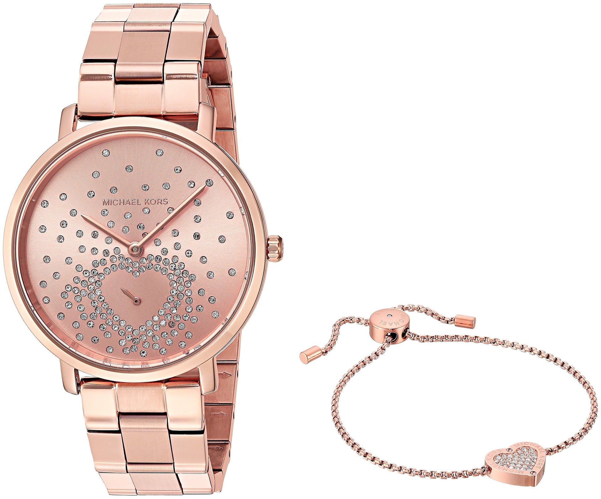 Michael Kors Jaryn Rose Gold Dial Rose Gold Steel Strap Watch for Women - MK3621