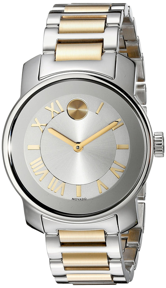 Movado Bold Silver Dial Two Tone Steel Strap Watch for Women - 3600245