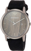 Emporio Armani Luigi Analog Brown Dial Black Leather Strap Watch For Men - AR11156