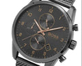 Hugo Boss Skymaster Chronograph Grey Dial Grey Mesh Bracelet Watch for Men - 1513837