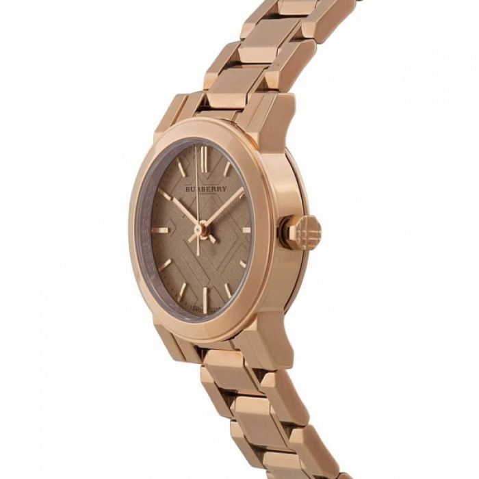 Burberry The City Beige Dial Rose Gold Steel Strap Watch for Women - BU9228