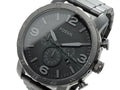 Fossil Nate Chronograph Black Dial Black Steel Strap Watch for Men - JR1401