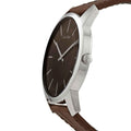 Calvin Klein City Brown Dial Brown Leather Strap Watch for Men - K2G211GK