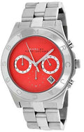 Marc Jacobs Marc Blade Orange Dial Silver Stainless Steel Strap Watch for Women - MBM3306