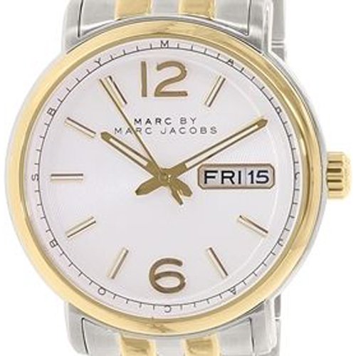 Marc Jacobs Fergus White Dial Two Tone Stainless Steel Strap Watch for Men - MBM5079