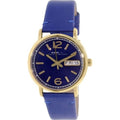 Marc Jacobs Marc Fergus Blue Dial Blue Leather Strap Watch for Women - MBM8650