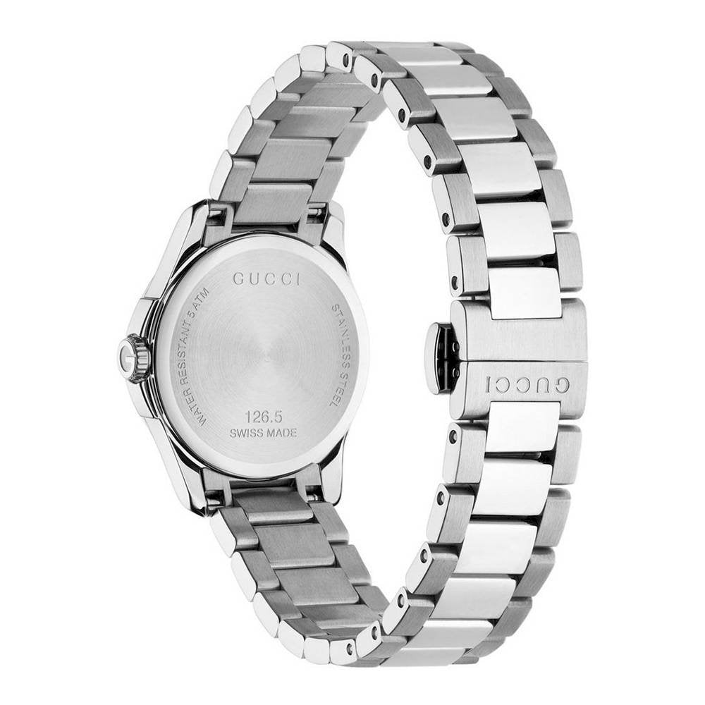 Gucci G Timeless Silver Stainless Steel Mother of Pearl Dial Quartz Watch For Women - YA126542