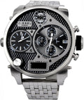 Diesel Mr Daddy 1.0 Black Dial Stainless Steel Stainless Watch For Men - DZ7221