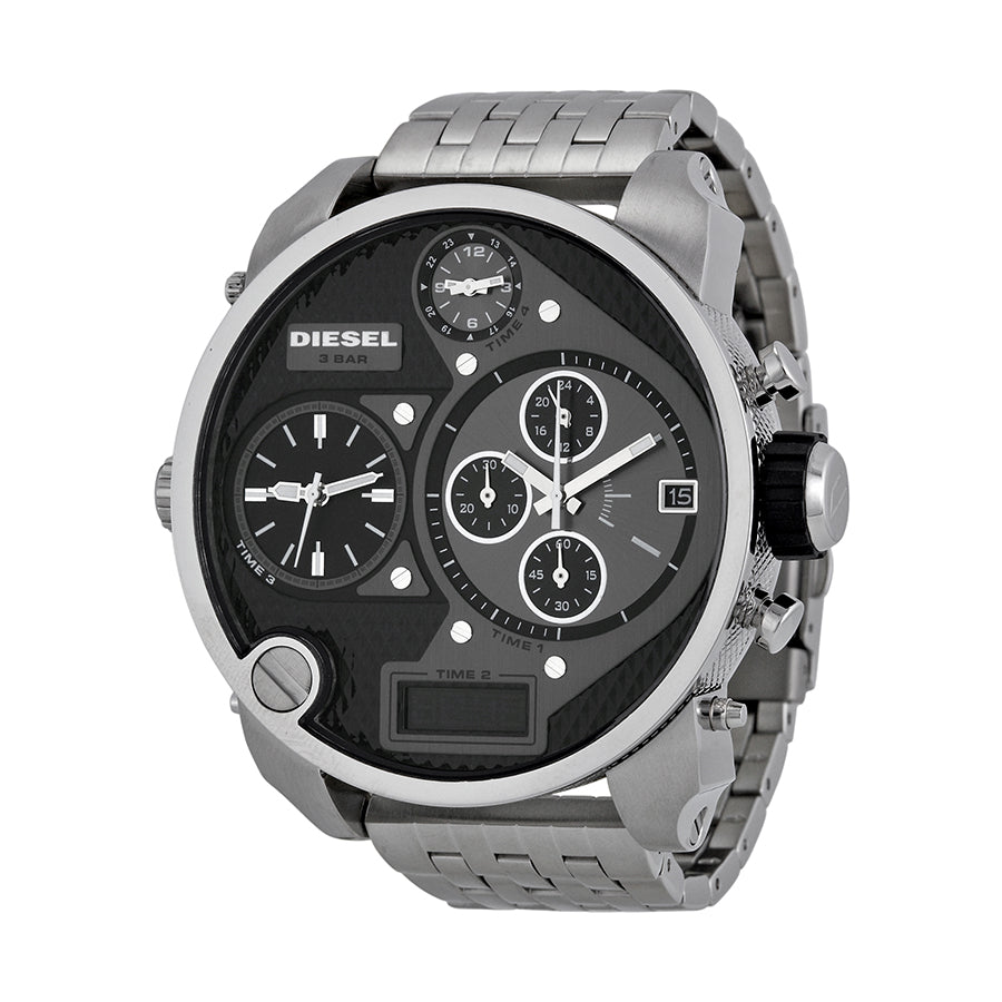 Diesel Mr Daddy 1.0 Black Dial Stainless Steel Stainless Watch For Men - DZ7221