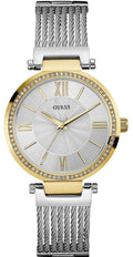 Guess Soho Diamonds Silver Dial Silver Mesh Bracelet Watch for Women - W0638L7