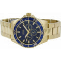 Guess Chaser Multifunction Blue Dial Gold Steel Strap Watch for Men - W0172G5