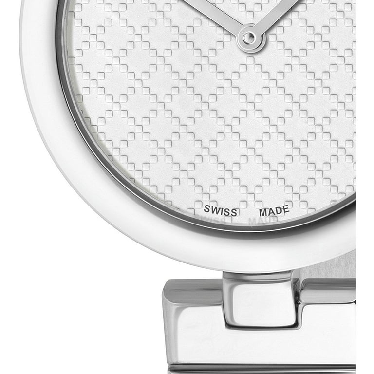 Gucci Diamantissima Quartz White Dial Silver Steel Strap Watch For Women - YA141402