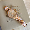 Burberry The Classic Rose Gold Dial Rose Gold Steel Strap Watch for Women - BU10116