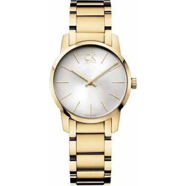 Calvin Klein City Silver Dial Gold Steel Strap Watch for Men - K2G21546