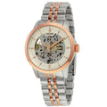 Fossil Townsman Skeleton Automatic White Dial Two Tone Steel Strap Watch for Men - ME3075