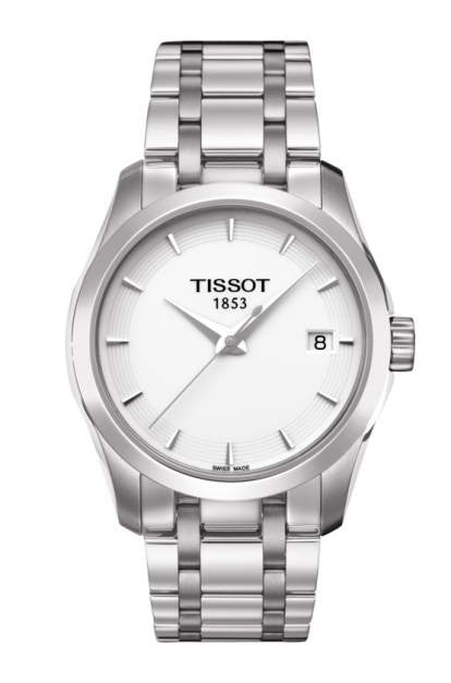 Tissot T Trend Couturier White Dial Watch For Women - T035.210.11.011.00