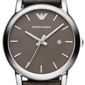 Emporio Armani Classic Quartz Brown Dial Brown Leather Strap Watch For Men - AR1729