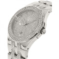 Bulova Crystal Pave Silver Dial Silver Steel Strap Watch for Men - 96B235