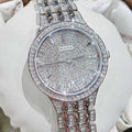 Bulova Crystal Collection Silver Dial Silver Steel Strap Watch for Women - 96L243