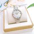 Bulova Mother of Pearl Dial Silver Steel Strap Watch for Women - 96L263