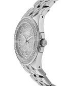 Bulova Crystal Pave Silver Dial Silver Steel Strap Watch for Men - 96B235