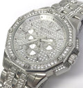 Bulova Crystal Collection Pave Crystals  Silver Dial Silver Steel Strap Watch for Men - 96C134