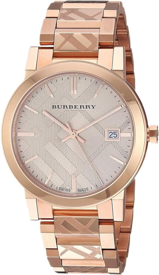 Burberry The City White Dial Rose Gold Steel Strap Watch for Women - BU9104