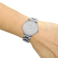 Fossil Carlie Silver Dial Silver Steel Strap Watch for Women - ES4341