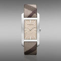 Burberry Nova Check Brown Dial Brown Leather Strap Watch For Women - BU9404