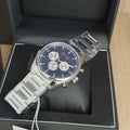 Hugo Boss Trophy Chronograph Blue Dial Silver Steel Strap Watch for Men - 1513630