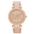 Michael Kors Parker Pink Dial Pink Steel Strap Watch for Women - MK6176