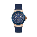 Guess Zena Blue Dial Blue Silicone Strap Watch For Women - W1094L2